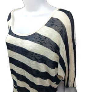 American Rag 1984 Lace Back Striped Sweater/Top. Rayon Blend Women's XL.........